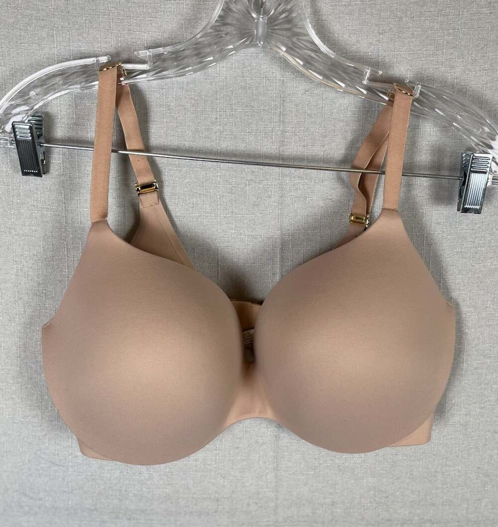 Victoria's Secret Perfect Shape Size 34DDD Beige Underwired Padded T-Shirt Bra